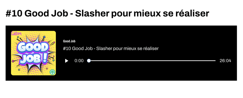 10 Good Job - Slasher pour mieux se réaliser